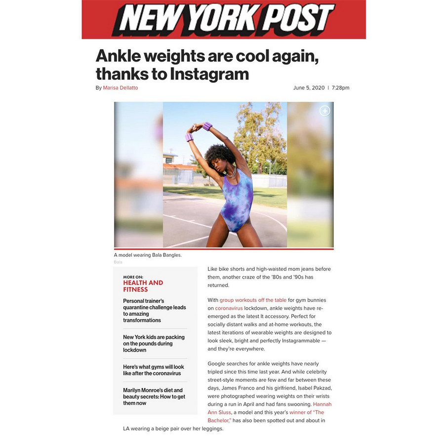 BALA Bangles - SILVER  Adjustable Ankle/Wrist Weights  2  X  2 Lbs Each NEW