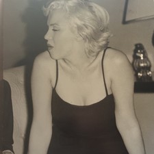 “MARILYN MONROE Eating Diner SPAGHETTI STRAP DRESS”  Photo by Sammy Davis, Jr.