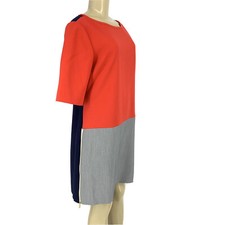 Eliza J. Size 12 Sheath Short Sleeve Dress Color Block Woman #11