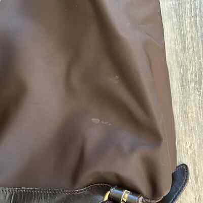 Vintage Il Bisonte Brown Nylon & Leather Backpack | eBay display picture 3