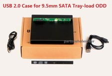 External USB Slim Case Enclosure for 9.5mm SATA Laptop Tray Load CD DVD drive