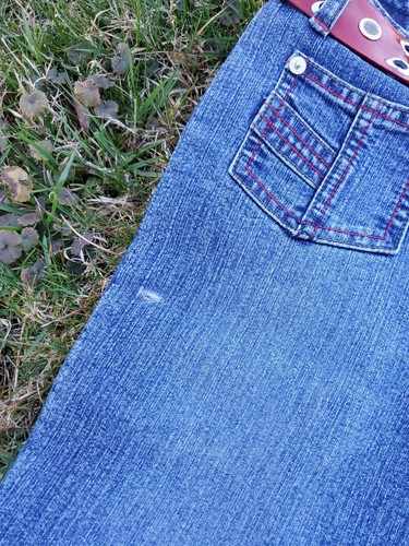 Vintage Nuevo con Etiquetas Niñas Pantalones de mezclilla Mudos con Cinturón Auditivo Rojo Y2k Talla 14 Reg Nuevo de lote antiguo - Imagen 3 de 11