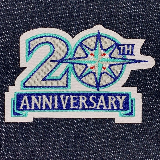 SEATTLE MARINERS 20TH ANNIVERSARY JERSEY PATCH 1997 IRON ON eBay