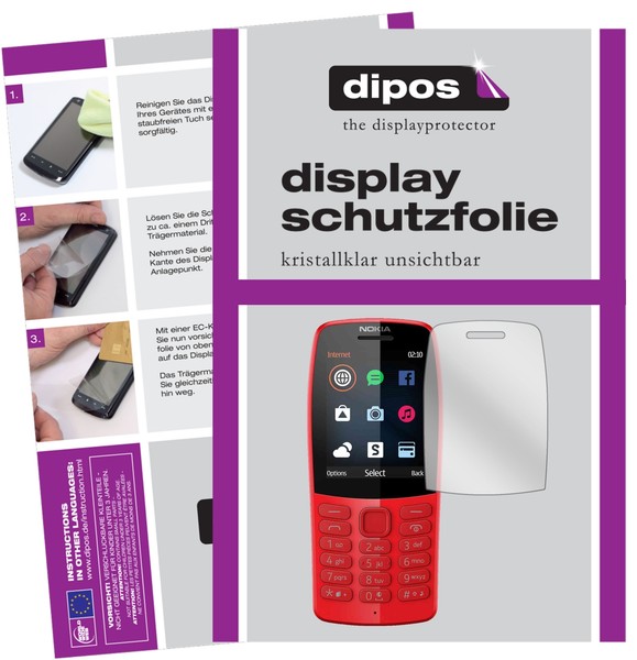 2X Schutzfolie FüR Nokia 210 Klar Displayschutzfolie Folie Display Schutz Dipos-image