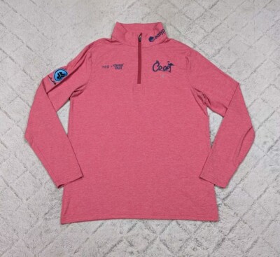 Criquet Jacket Men's M Pink Heather Feather Performance Pullover ¼ Zip Golf PGA