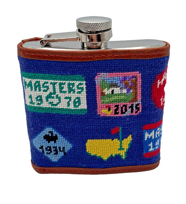2026 Masters Smathers and Branson Needlepoint Flask Augusta National Golf  