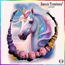 Gioiello da Donna Collana Girocollo Perle Pietre Grosse Futuristica Minimalista