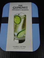 Highball Ice Cube Tray Mold Lid  GLENLIVET Silicone Collins 4.5" Spears NEW