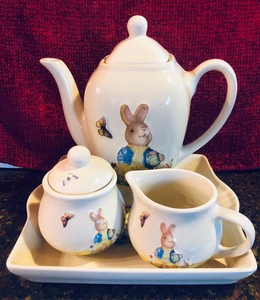 peter rabbit tea coffee sugar set