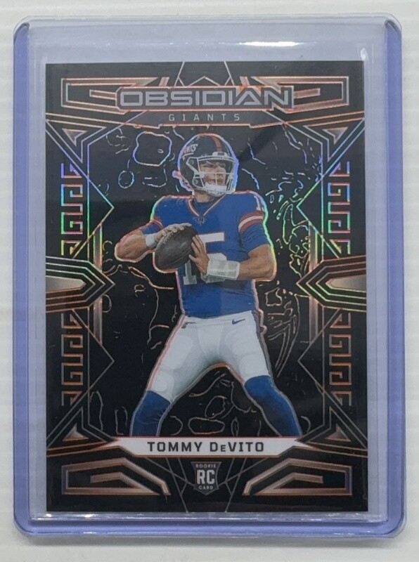 2023 Panini Obsidian Tommy DeVito Electric Etch Orange Rookie RC #14/49 Giants