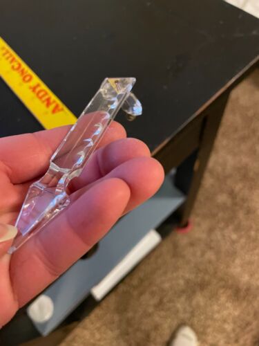 vintage random clear crystals prisms teardrop flower unique chandelier craft - Picture 5 of 6