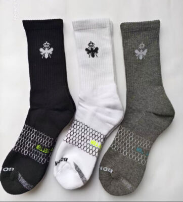 BOMBAS 3 pairs Men's All-Purpose Performance Calf Socks Running Hex Tec Size L