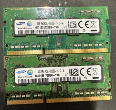 8GB(4GBx2) 1Rx8 PC3L-12800S　SUMSUNG Samsung 8GB (2x4GB) 1Rx8 PC3L-12800S DDR3-1600MHz Laptop RAM | eBay UK