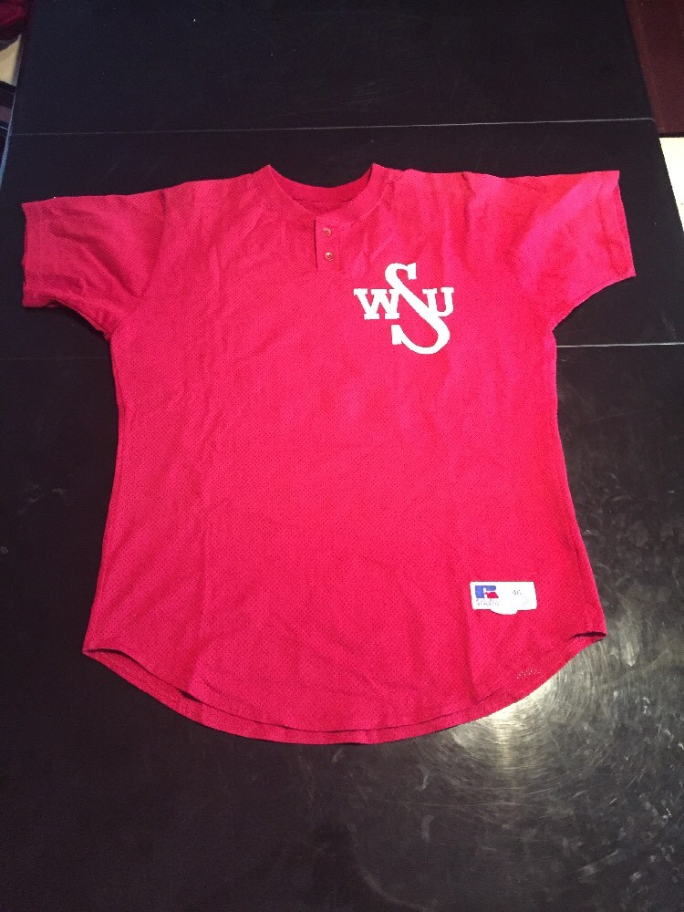 Game Worn Used Washington State Cougars Baseball Jersey #33 Size