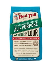 Bob's Red Mill Organic Unbleached Flour 5 lb (Pack Of 8)