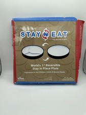 Stay eat Helping plate Children Adults and special needs Reversible Plate