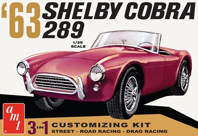 PKAMT1319 AMT Maßstab 1:25 1963 Shelby Cobra 289 3-in-1