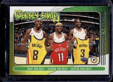 2020-21 Hoops #4 Aaron Holiday / Jrue Holiday / Justin Holiday Jersey Swap