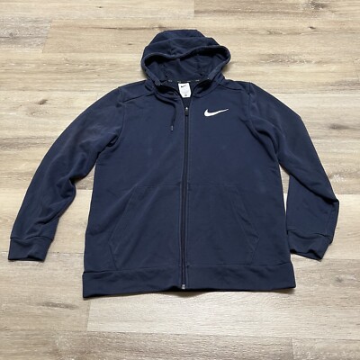 Nike Pro Dri-Fit Training Full Zip Navy Jacket Mens Navy Blue CZ6376-451  Size S