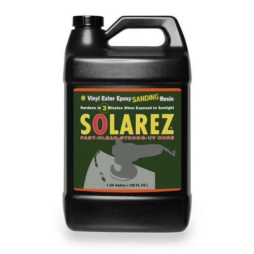 SOLAREZ UV Cure Vinyl Ester Epoxy Sanding Resin Gallon ~ for Boat & PWC Repair