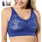 Rhonda Shear Ahh Bra with Adjustable Straps and Lace Detail 3 Pack