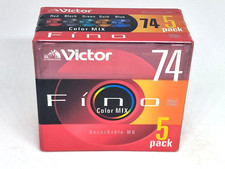 VICTOR FINO MD 74 5PACK Blank MINI DISC Sealed NOS 