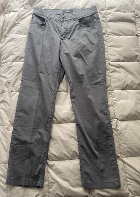 BRAX Cooper Mens Pants 32x34 Stretch Gray 5 Pocket Chino Feel Good