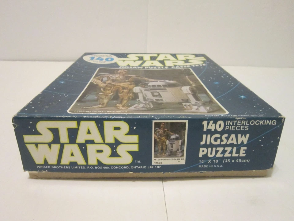 Rompecabezas vintage 1977 Star Wars Morceaux S'Emboitant Canadian Parker Bros Foto 2 de 4