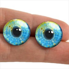 Aqua Blue Glass Eyes Doll Taxidermy Craft Eyeballs 14mm