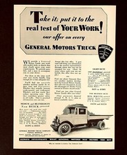 1929 General Motors Big Brute Truck Advertisement Buick Powered Vtg Print AD