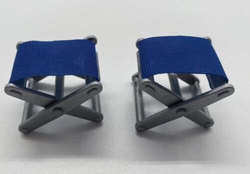 PLAYMOBIL Blue Cloth Folding Camp Chair X 2 - Picture 1 of 1