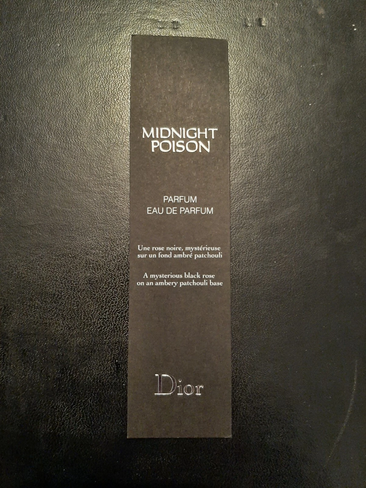 Carte Parfumée   Perfume Card . C. Dior   Midnight Poison