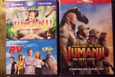 Jumanji Are You Game  Next Level/RV--Triple Feature--DVD--EXCELLENT CONDITION