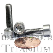 M5 - 0.80 - Titanium Torx Socket Head Cap Screws 6Lobe DIN 912 Ti Grade 5 Metric