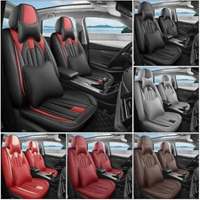 For Toyota Faux Leather Car 5 Seats Covers Full Set Waterproof Cushion Protector