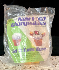 VINTAGE 1988 McDONALD'S NEW FOOD CHANGEABLES TURBO CONE SET: 3B HAPPY MEAL TOY