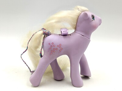 Vintage My Little Pony Forget Me Not Flutter Ponies Hasbro G1 Year 4 Purple  215