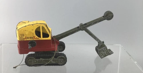 BUDGIE TOYS #260 RUSTON BUCYRUS 10 RB EXCAVATOR DIGGER NEEDS STRINGING *VINTAGE*