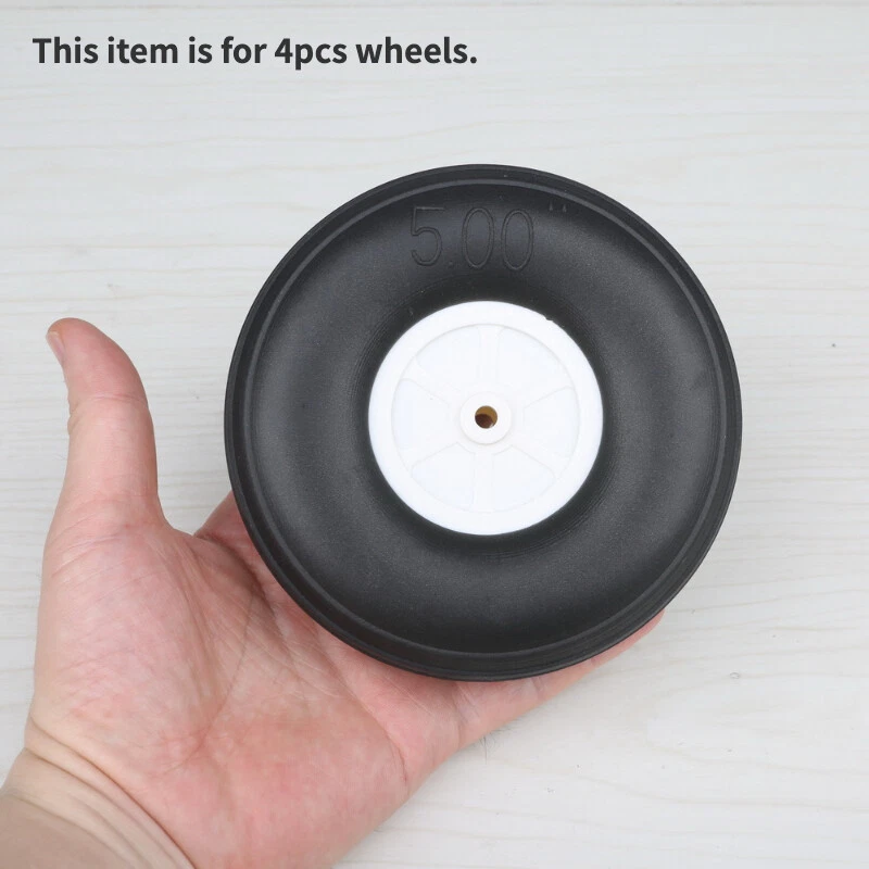 4Pcs Modell Flugzeug Reifen & Rad für RC Auto Flugzeug Ersatzteile - Bild 4 von 4