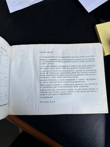 Folleto - Manual Uso y Mantenimiento para Fiat Uno Original - OEM Calidad - Imagen 2 de 3