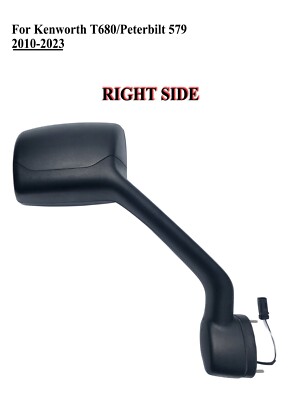 Passenger Right Side Black Hood Mirror Heated For Kenworth T680 Peterbilt 579