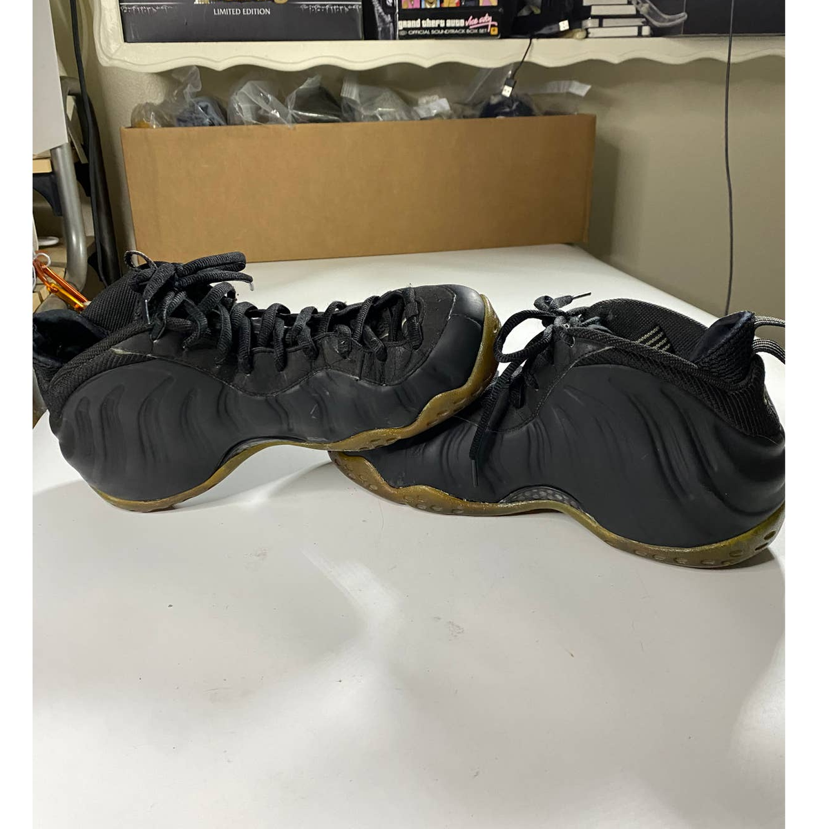 Nike Air Foamposite One Stealth Sneakers 2012 Black Men