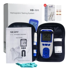 Blood Hemoglobin Meter Analyzer Anemia Monitor Test HB & HCT with 25pcs Strips