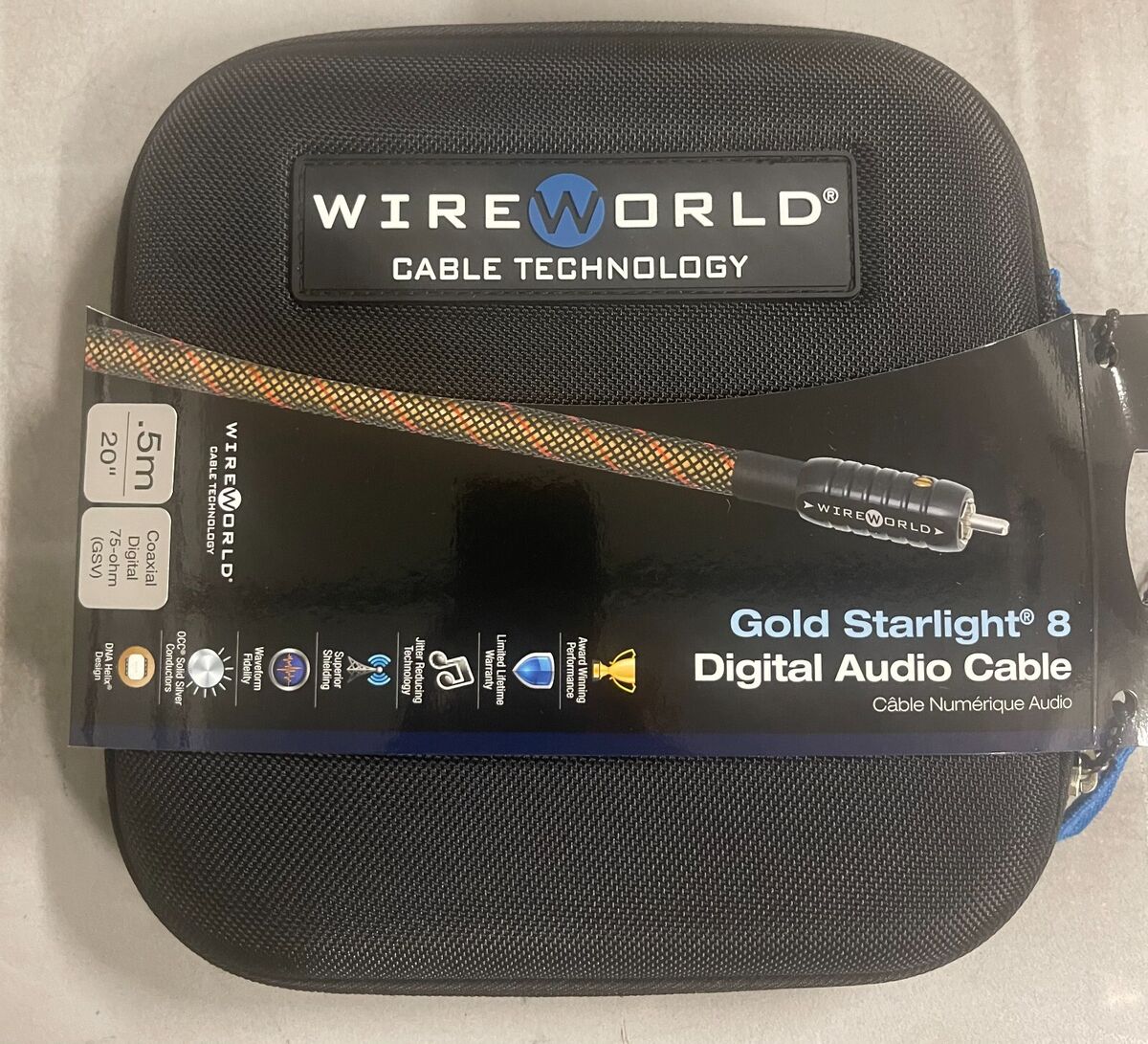 Wireworld GSV Gold Starlight 8 Digital Audio Cable, RCA Wireworld GSV Gold Starlight 8 Digital Audio Cable, RCA