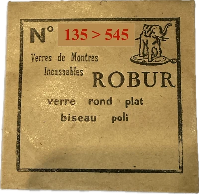 Verre de montre plat plexiglas biseau poli Ø135 à 545 Ep 0,6/0,8 mm ROBUR