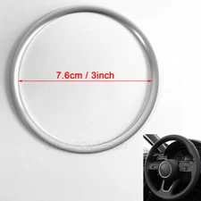 Silver Aluminum Alloy Steering Center Horn Ring Cover Fits 16-22 TT TTS R8