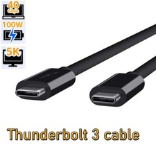Certified Real Thunderbolt 3 Cable 0.8M 40Gbps 100W 5K 4K Display For Macbook