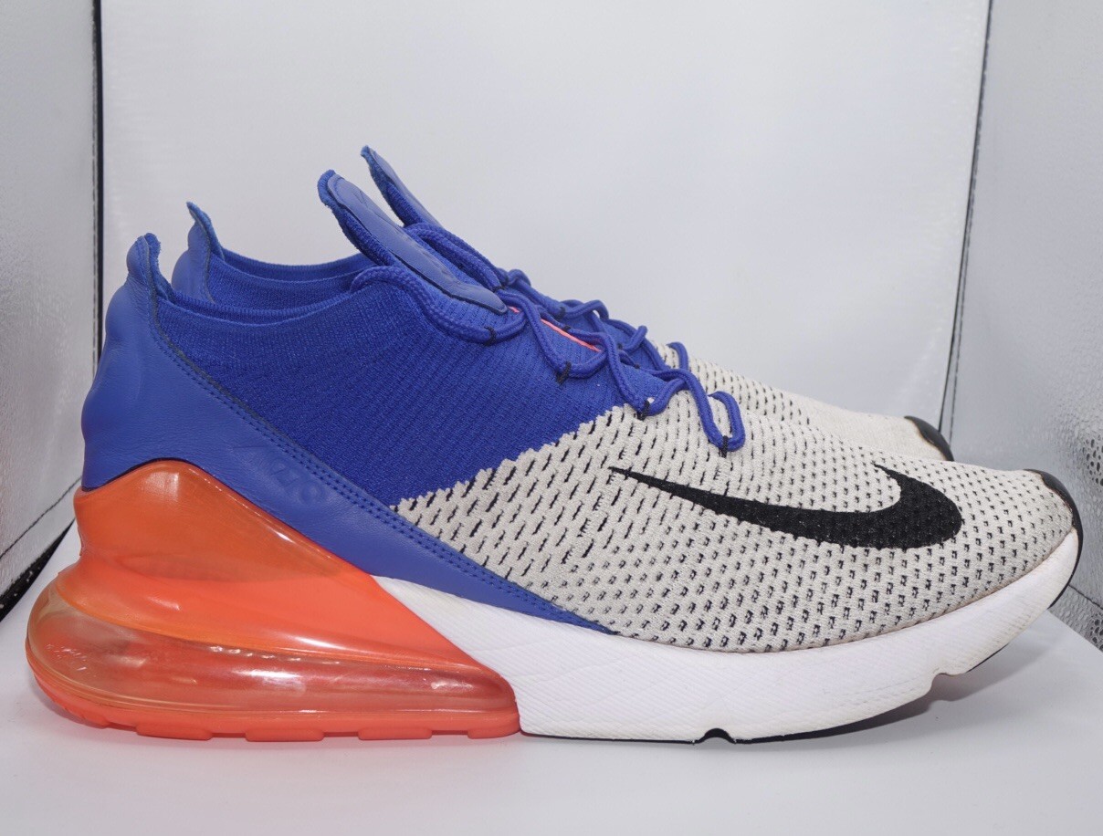 nike air max 270 flyknit racer blue total crimson