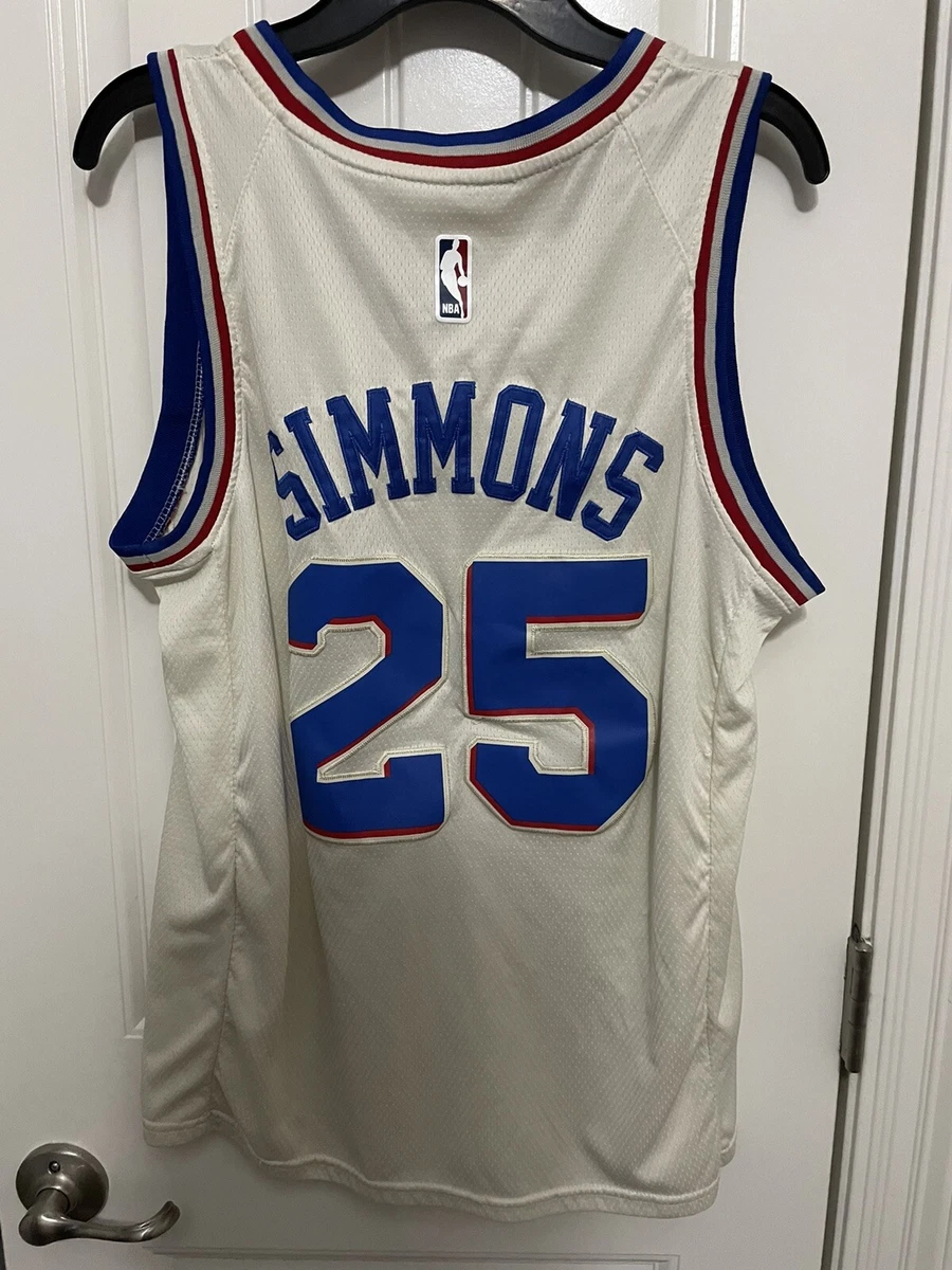 Ben Simmons NBA Philadelphia 76ers Nike City Edition Cream Jersey Size 44  Medium