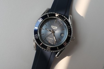 SUPER RARE  Heuer 1000 Ref. 844 Automatic ETA 2879 Blue Dial Vintage Diver